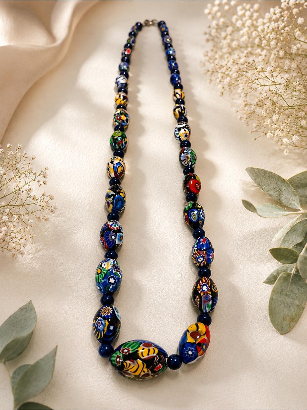 Vintage Venetian Millefiori Glass 
Murano, Italy Necklace
Women’s Jewelry